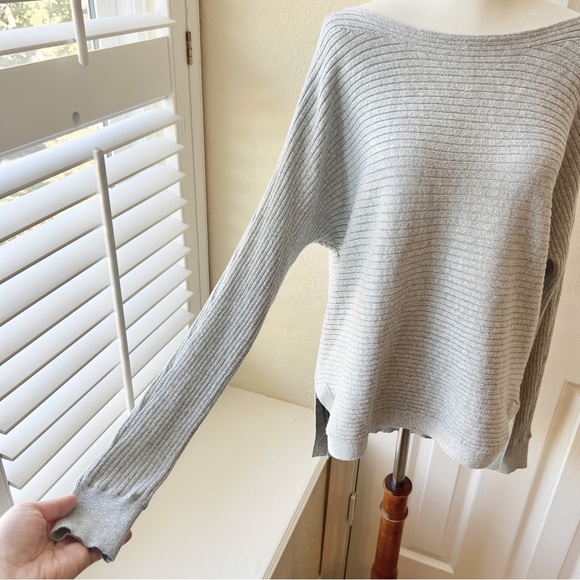 Margeaux & Ellie Sparkly Silver Pullover Sweater - Picture 4 of 7